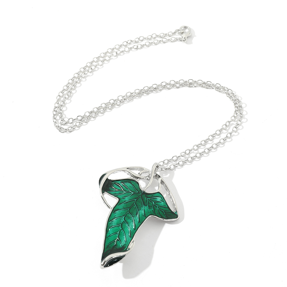 Vintage Green Leaf Pendant Nec - Women Accessories Trendy recension och pris