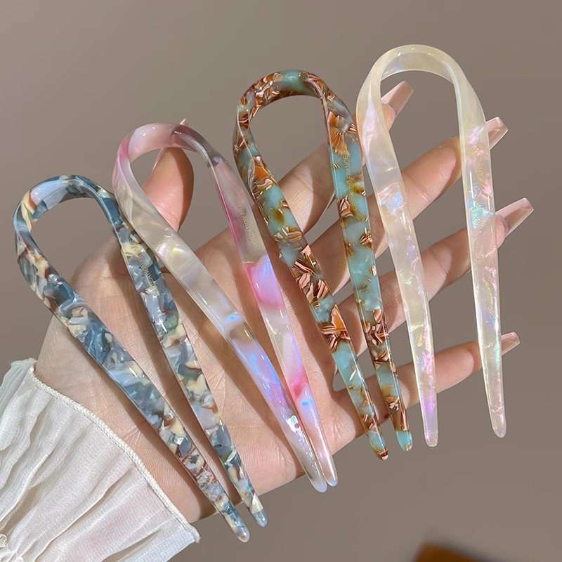 U-Shaped Hair Sticks Acetate A - Women Accessories Trending recension och pris